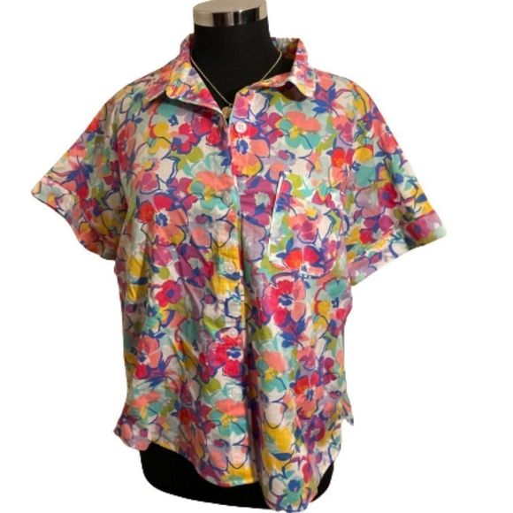 🆕Sleep Sense Floral Pajama Top size M - Picture 3 of 7